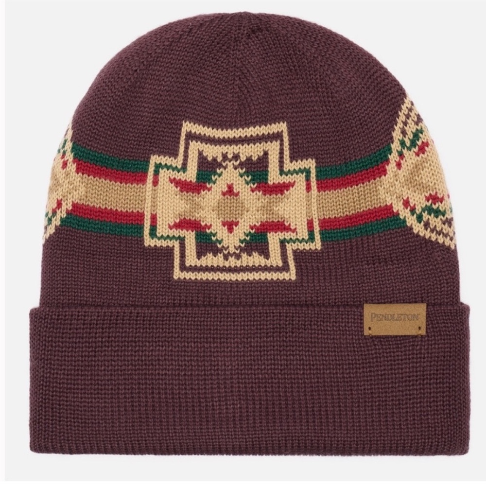 NEW Pendleton Knit Beanie in Iconic Harding Maroon One Size